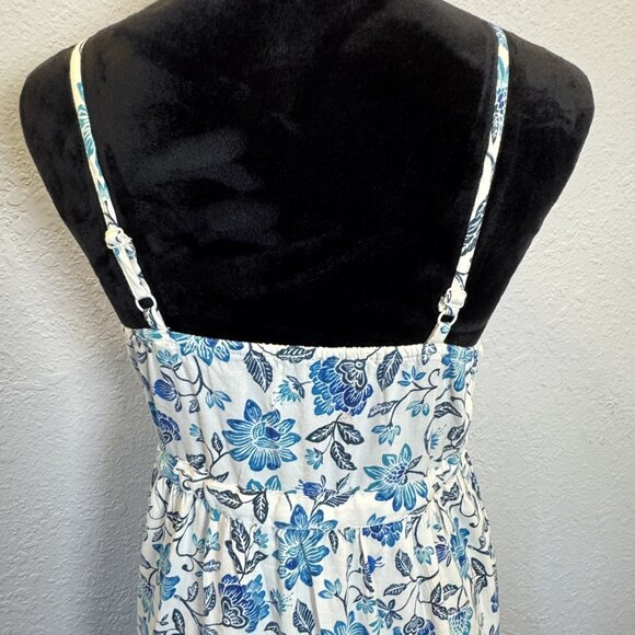 Old Navy Girls XL (14) Sleeveless Button-Front Tiered Fit & Flare Midi Dress - Picture 5 of 10